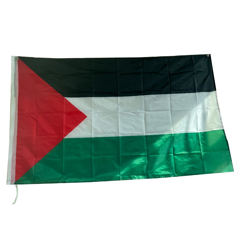 Ny stor Palestina flagga polyester 150 x 90 cm Gaza Palestinian Banner