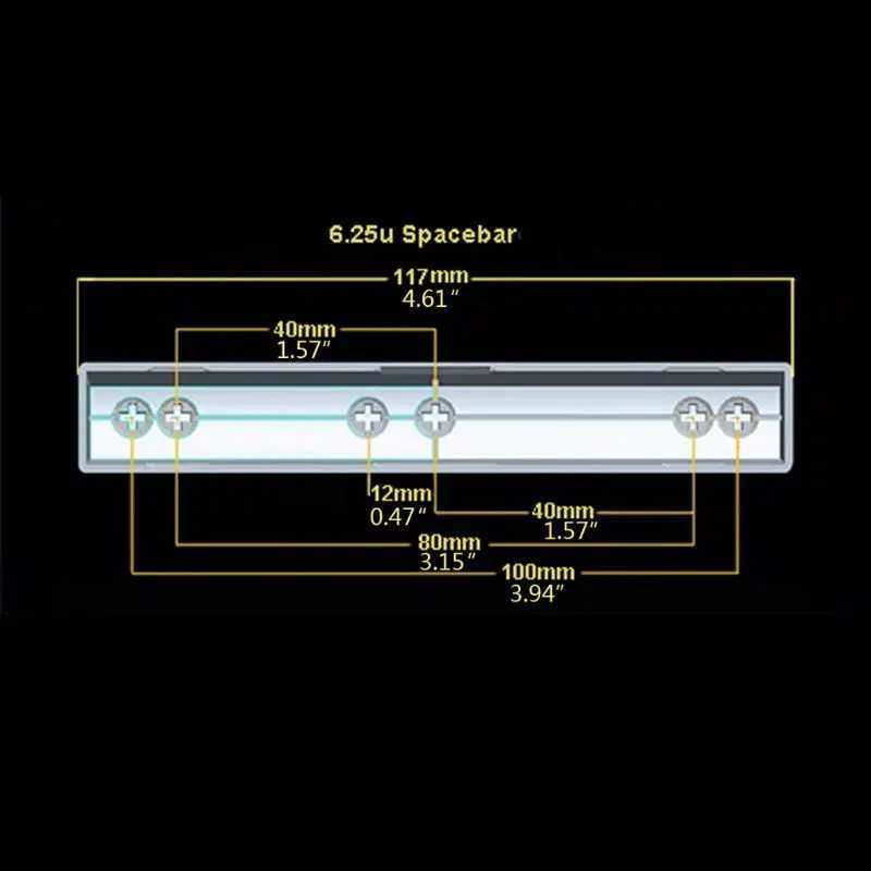 Keyboards Keyboards SpaceBar Keycap PBT Five Sides Dye-Subbed Spacebar Replacement Parts for Keyboard Mechanical Keyboard Replace Spacebar YQ240123