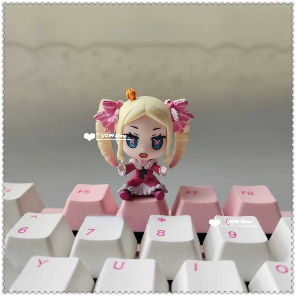 Tangentbord tangentbord anime tecknad spel rosa söt tecknad personlighet stereo anpassad ESC Mechanical Keyboard Keycap YQ240123