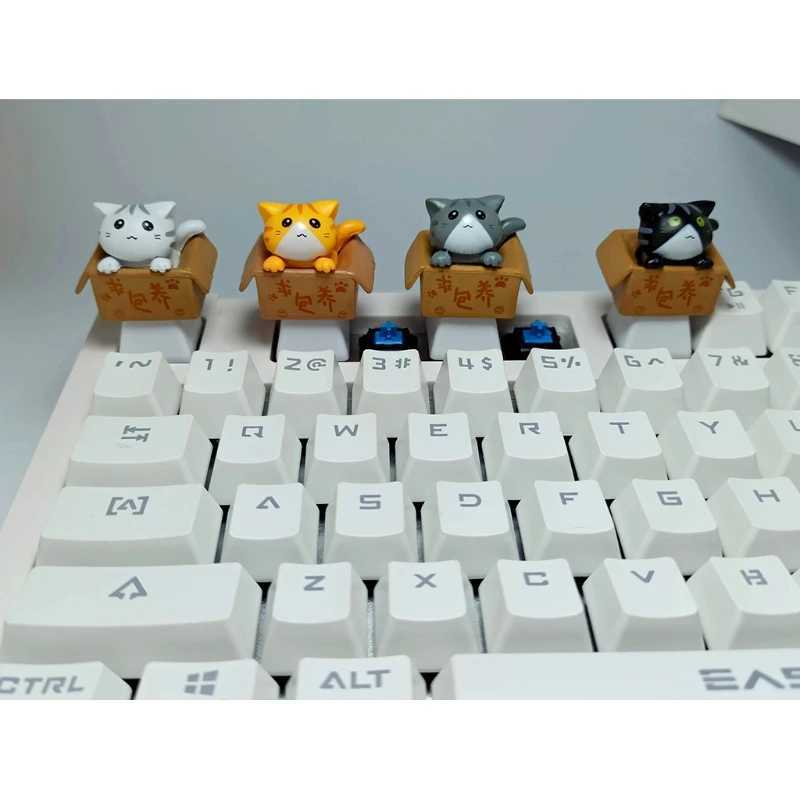 Tastiere PBT personalizzato Cartoon Anime Cat Keycap Fondo retroilluminato Keycaps Profilo OEM tastiera meccanica fai da te Regali bambini YQ240123