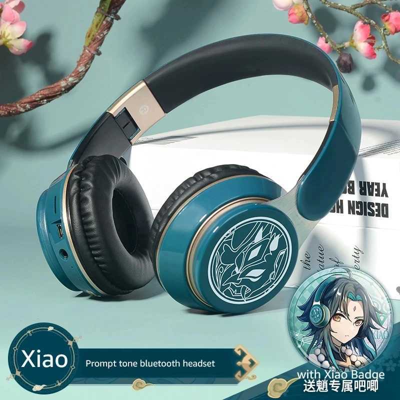 Słuchawki słuchawki kazuha genshin uderzenia słuchawki cosplay przenośny bezprzewodowy Bluetooth stereo składany zestaw słuchawkowy regulowany słuchawki J240123