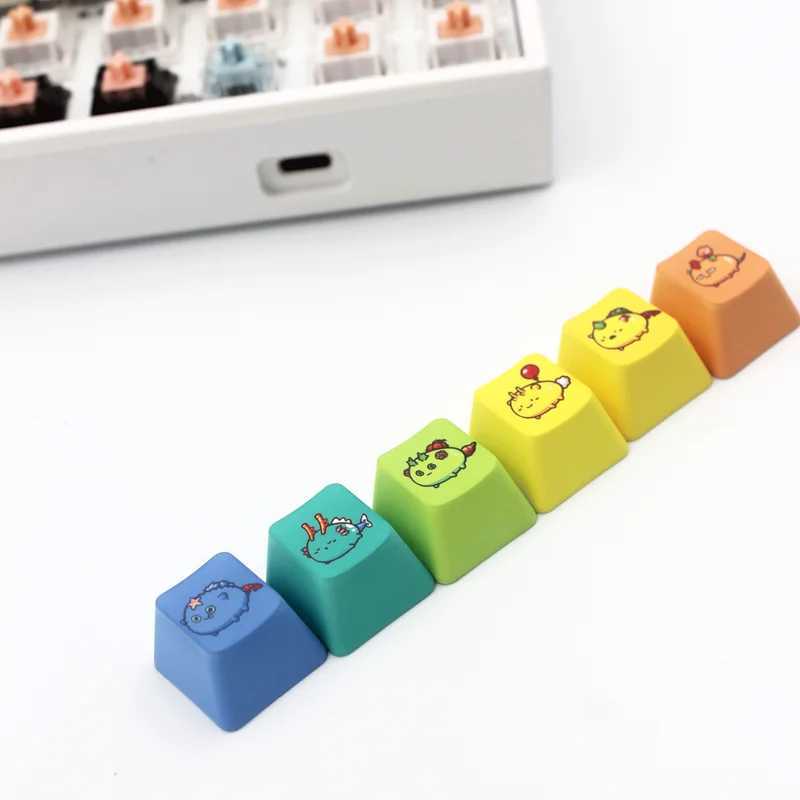 Claviers Claviers 1 pièces Keycap Axie Infinity OEM profil PBT Sublimation décoration personnalité Esc mignon keycap moule Keycap pour clavier mécanique YQ240123