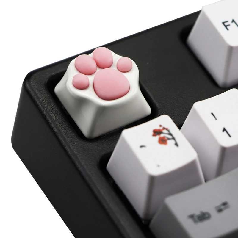 Keyboards Cat Paws Keycaps For Gaming Mechanical Keyboard Keycap Silicone Backlight Key Cap For Cherry MX Switch YQ240123