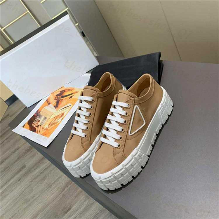 Designer sapatos casuais gabardine náilon tênis feminino moda roda formadores de luxo tênis lona versátil cor sólida sapatos plataforma