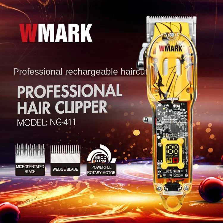 Hårklippare Wmarkng-411 Oil Head Electric Push Shear Hot Sale laddad Barber Hair Clipper YQ240122