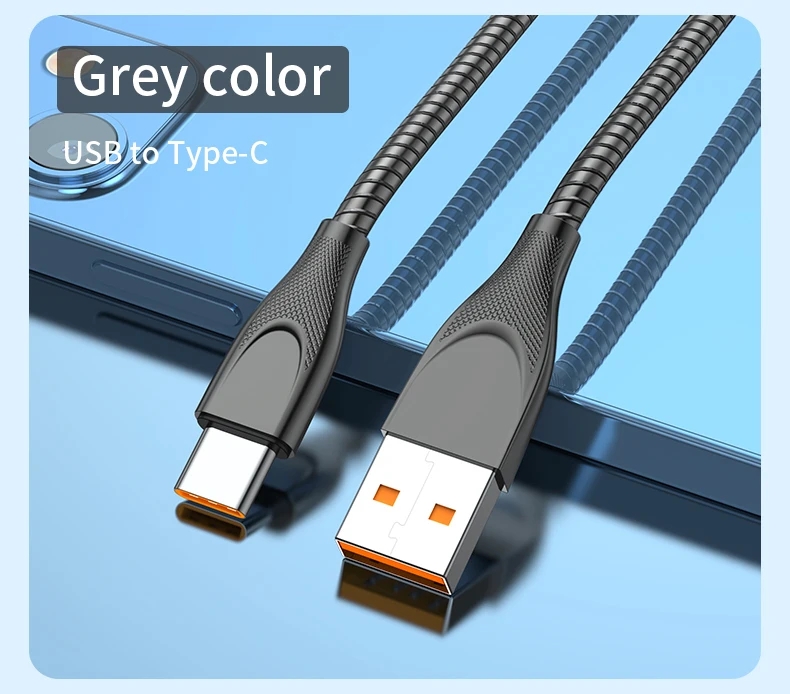 66W Aluminum Alloy Charging Cable 6A USB type-C Cable Mobile Phone Super Fast Charge USB C Cable Type C Charger for iphone15 Xiaomi Samsung