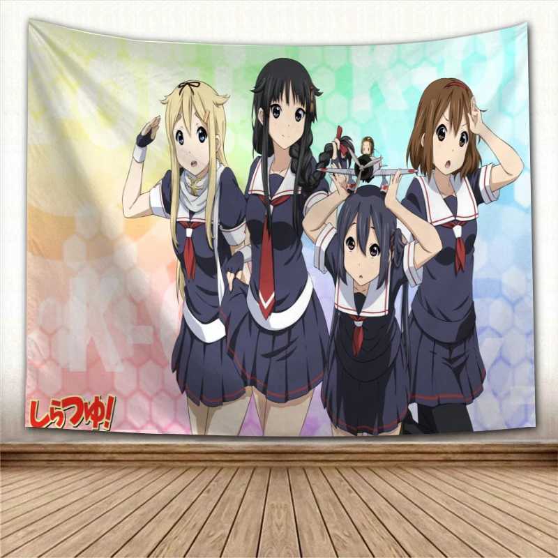 Tapisseries Anime tenture murale tapisserie japon Kawaii nouveau K-ON! Table en tissu de fond de Photo de jeu de dessin animé décoratif de fête à la maison