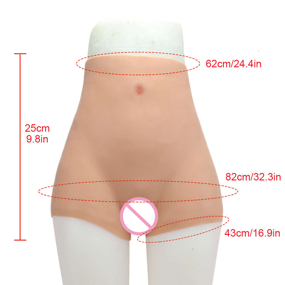 Accessori costumi Crossdresser Pantaloni corti in silicone Tubo vaginale Mutandine la fica Biancheria intima potenziare il culo finto Cosplay Travestito Dragqueen