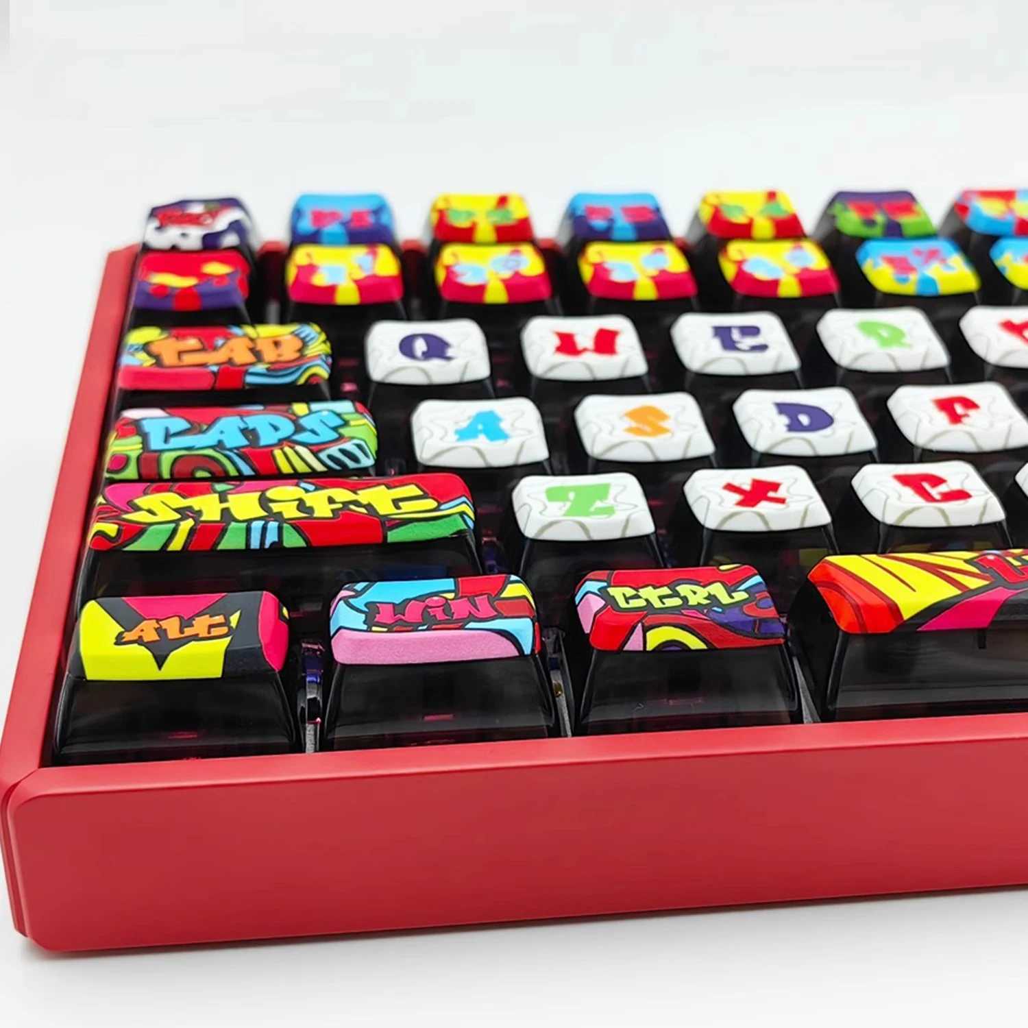 Tangentbord Shuizhixin ASA -profil Graffiti PBT KeyCaps 120 Keys USA: