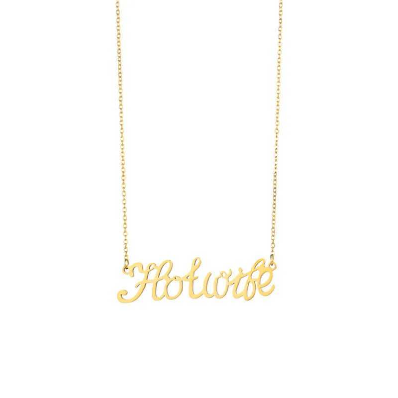 Pendant Necklaces American And European Hot Selling Hotwife A Lovely English Word As A Gift To A Friend.