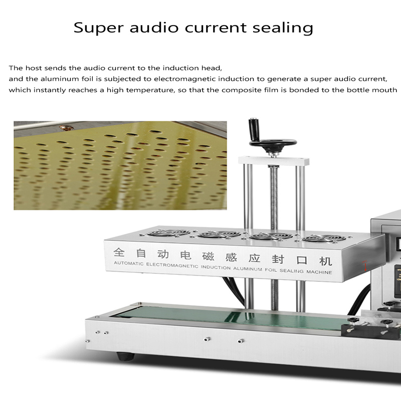 Machine automatique continue de cachetage de papier d'aluminium d'induction électromagnétique de thermoscellage de bouteille de soin en plastique