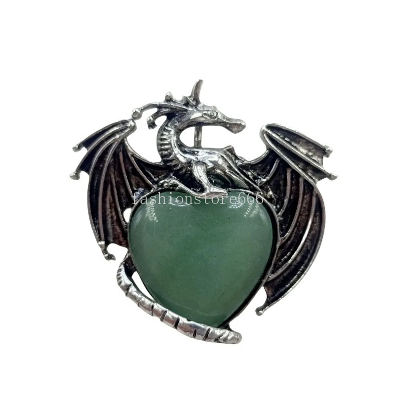 Mini edizione antico drago volante amore ciondolo collana di pietra di cristallo naturale lega piccoli gioielli regalo di amicizia