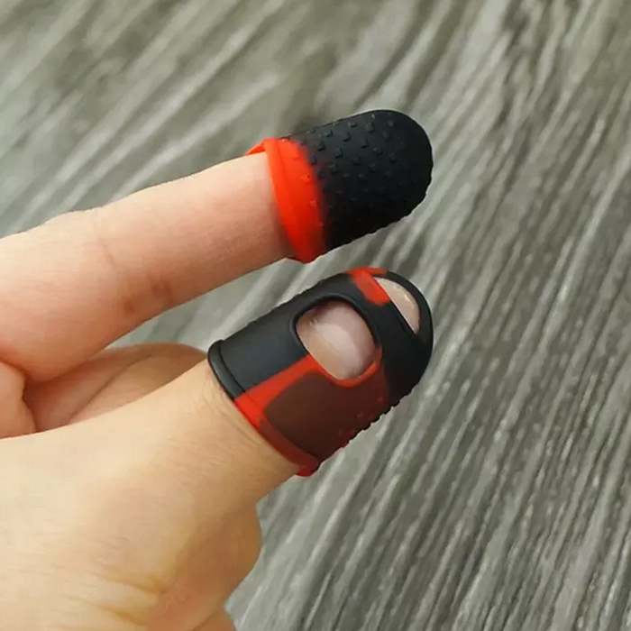 Buntes Silikon-Fingerhülsen-Set, Gummi-Finger-Abdeckkappen, Anti-Hochtemperatur-Kombination, Zeige- und Daumenschutz für Quarz-Nagel-Raucherzubehör
