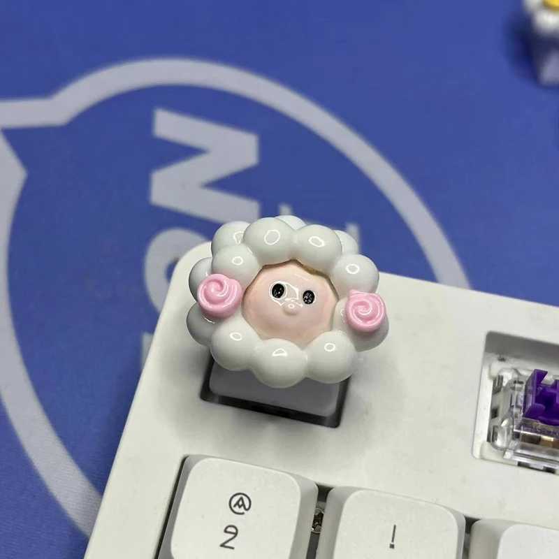 Tangentbord Personlig tecknad kyckling Animal genomskinlig rosa gris Keycap Cherry MX Switch Backbellit Mechanical Keyboard Keycap YQ240123