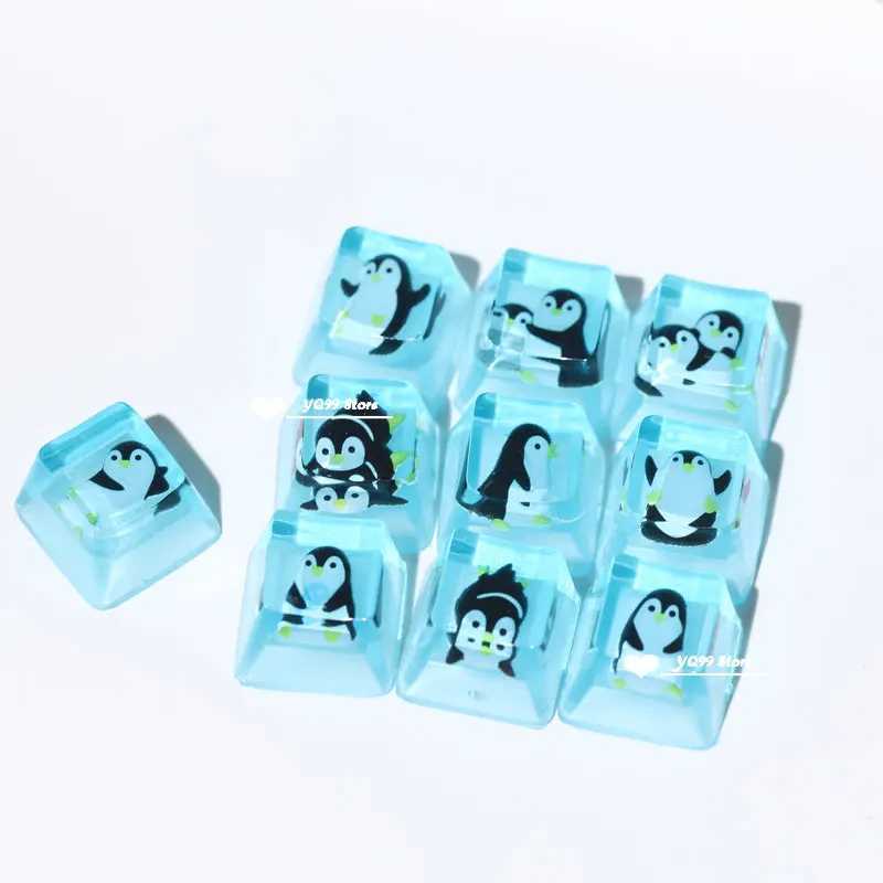 Teclados Teclados DIY Cute OEM Perfil Resina Keycaps para Cherry Mx Switch Mecânico Gaming Keyboard Cap YQ240123