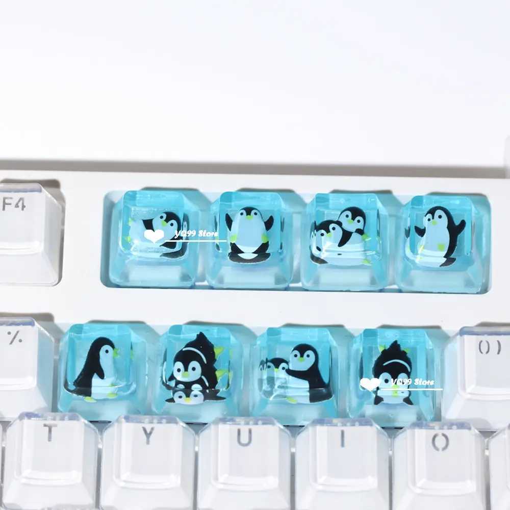 Teclados Teclados DIY Cute OEM Perfil Resina Keycaps para Cherry Mx Switch Mecânico Gaming Keyboard Cap YQ240123