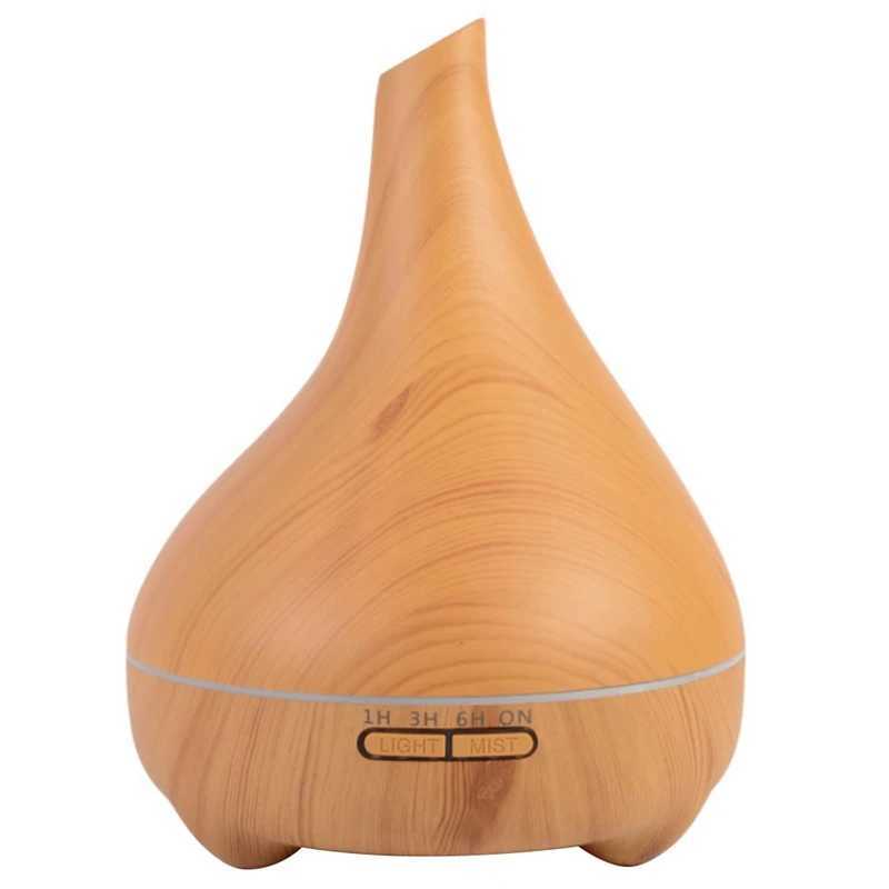 Fuktare Essential Oil Diffuser550 ML trämorns ultraljudsfuktare för eterisk olja aromaterapi diffusor med EU -plug yq240122