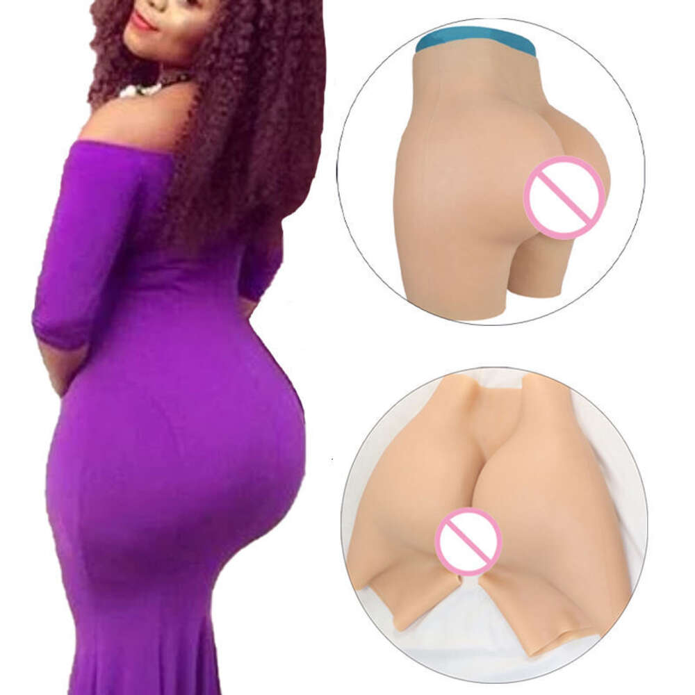 Kostymtillbehör Fake Butt Silicone Hip Vagina Panties Cosplay Sexig African Woman Underwear för Crossdresser Transgender Shemale Drag Queen