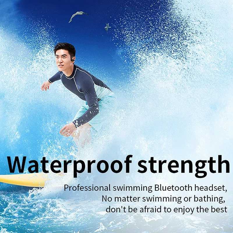 Headsets Wireless Earphones IPX8 S1200 Waterproof Swimming Headphone Sports Earbuds Bluetooth Headset Stereo 8G MP3 Player J240123