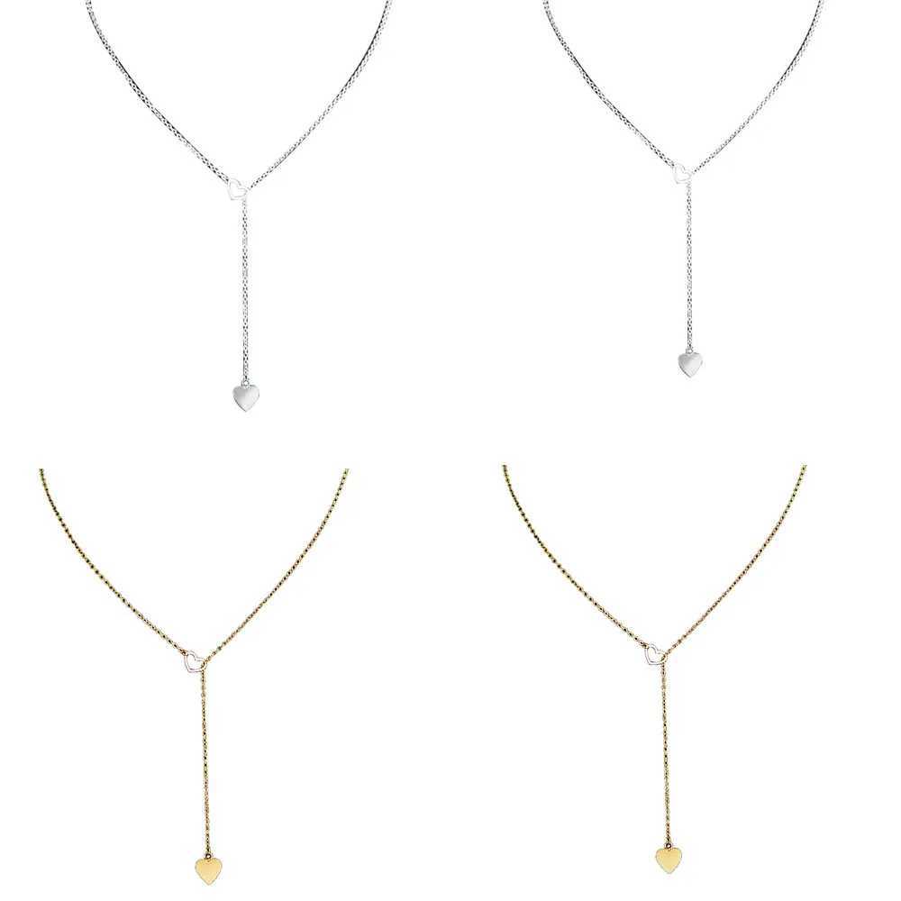 قلادة قلادة جديدة العلامة التجارية أزياء المجوهرات الجمال سحر النساء الفولاذ المقاوم للصدأ القلب قلادة سلسلة مجوهر