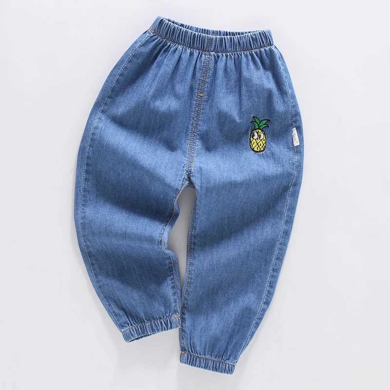 Джинсы Новые детские джинсы, хлопковые удобные детские джинсы, одежда в минималистическом стиле для мальчиков и девочек