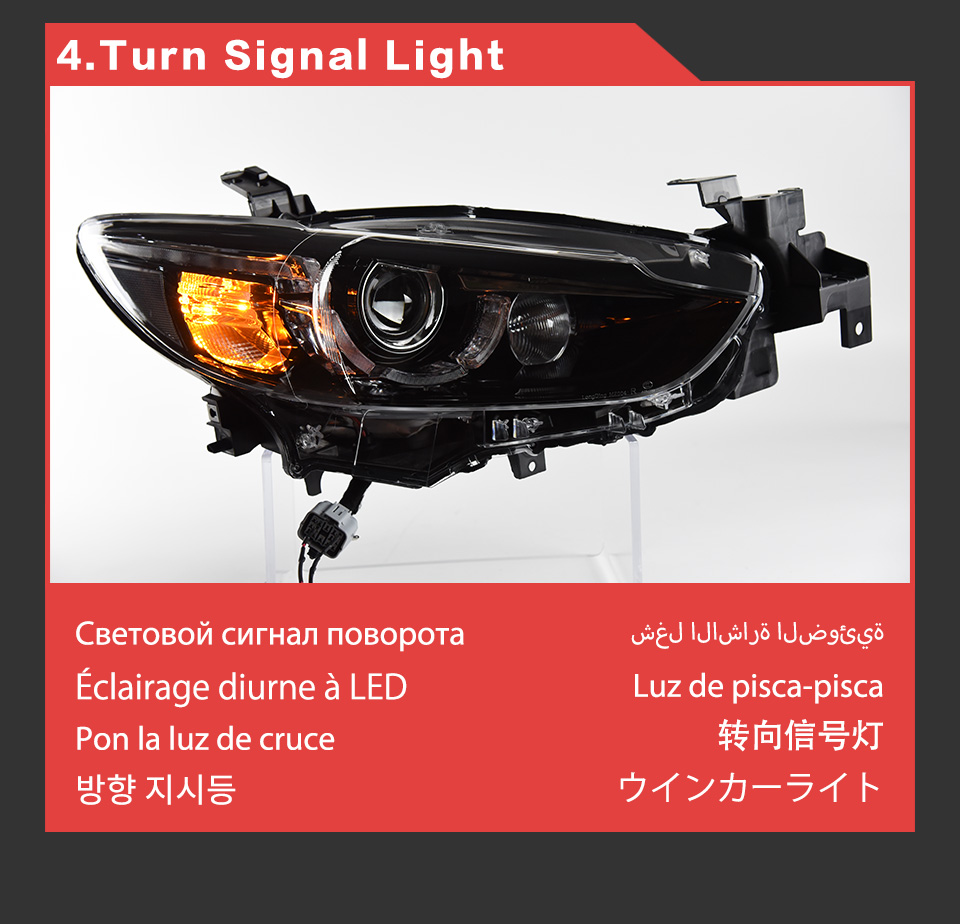 Lampe frontale pour Mazda 6 Atenza phare LED 2013-2016 clignotant diurne accessoires de voiture