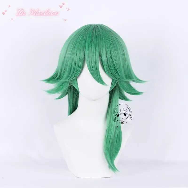 Cosplay Wigs Heartsteel Ezreal Wig Game Cosplay Wig Men Green Hair Ezreal Cosplay Wig Heat Resistant Hair Halloween Free Wig CapL240124