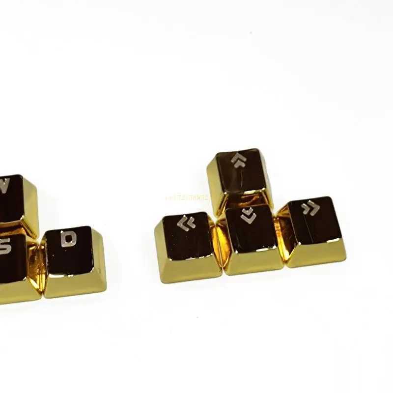 Keyboards Keyboards Metal Keycap Set Zinc-Alloy Mechanical Keyboard Keycaps Backlit Keycaps 8 Keys for WASD Directions Keys Keyboard Drop Shipping YQ240123