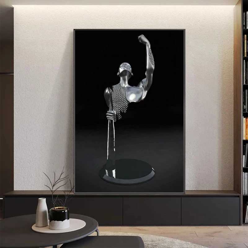 Schilderijen van hoge kwaliteit wanddecoratie metalen figuur standbeeld abstracte muurschilderingen posters en prints woonkamer canvas kunst decoratieve schilderijen