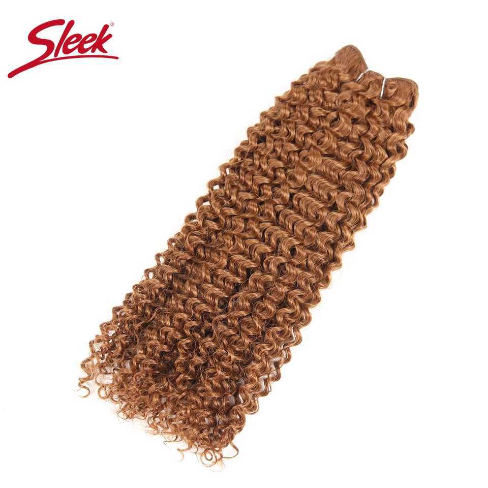Synthetic Wigs Sleek Brazilian Water Wave Bundles Blond 27# 30# Piano Color P4/30# P1B/30# Natural Double Drawn Remy Hair ExtensionL240124