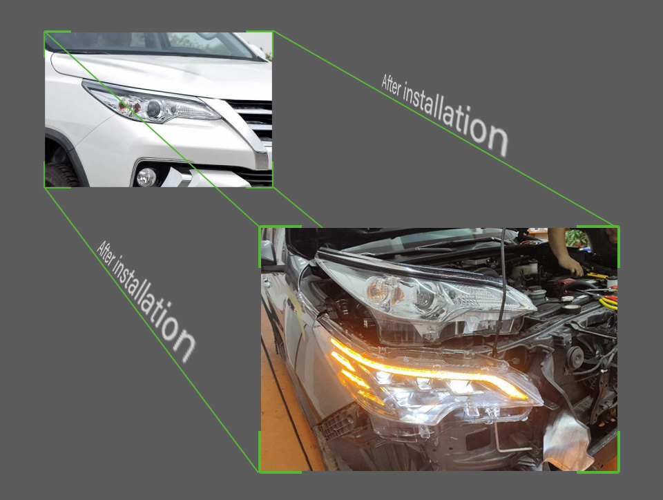 LED Tagfahrlicht Blinker Kopf Licht für Toyota Fortuner Auto Scheinwerfer 2016-2021 Fernlicht Projektor Objektiv