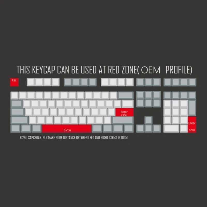 Keyboards Keyboards 4 Keys Esc Entre 6.25u Spacebar Keycap Replacement PBT Five Sides Dye-Subbed Oem Profile Keycaps for Mechanical Keyboard YQ240123