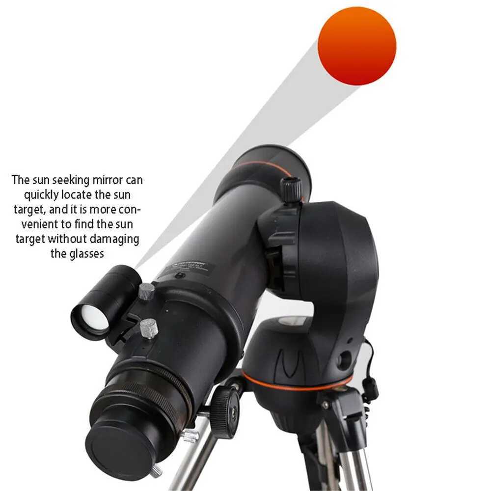 Telescopes Telescope Metal Solar Finder Scope for Sun Positioning Solar Eclipse Observe YQ240124