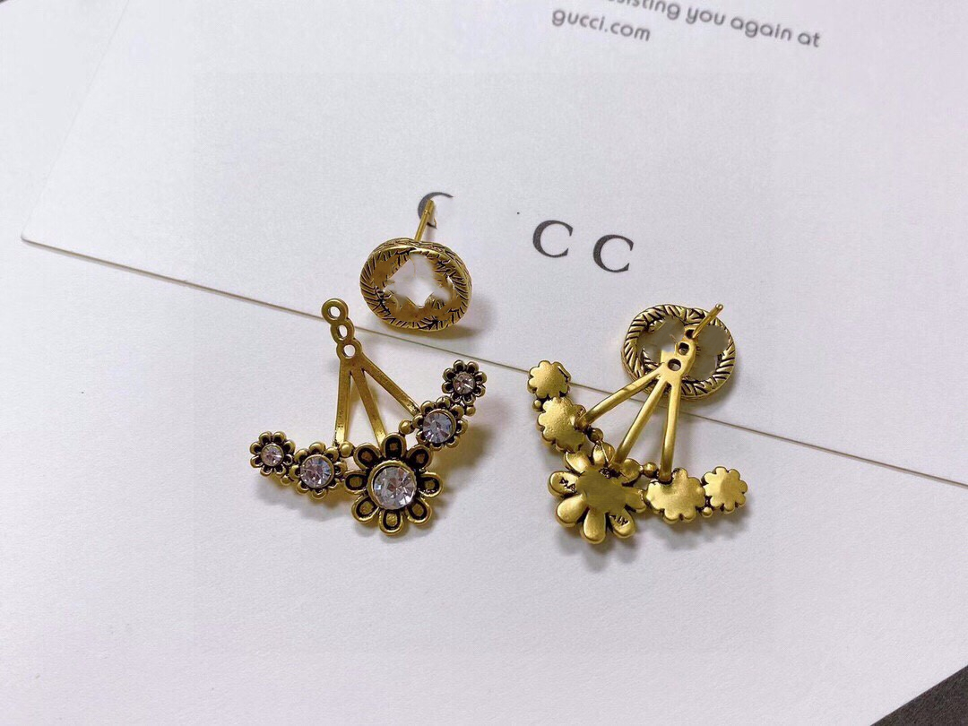 Luxury Earrings Designer for Women diamond-set Earstud January New Product Heart Shaped Pendant Earpin Gold Silver