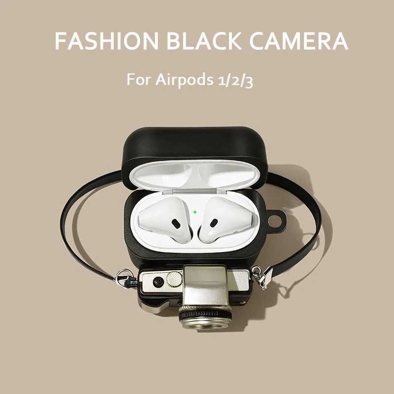 Custodie cellulari Fotocamera foto di moda Auricolare Airpods 2 Pro Custodia in silicone cuffie Bluetooth senza fili Apple Airpods 3 Funda Cute