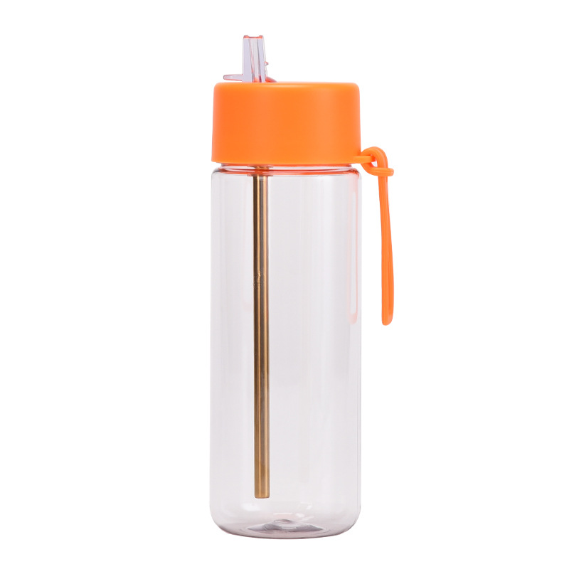 740 ml Kunststoff-Wasserflasche, Sport-Wasserflasche, BPA-freie Trinkflaschen mit Griffträger für Kinder und Erwachsene, Radfahren