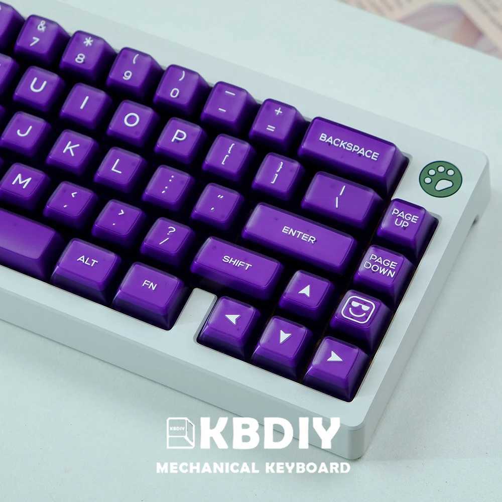 Klawiatury klawiatury KBDIY PYGA KEYCAP PURLEK BLACK PRZEZ PRZEDŁUGA KLUCZOWE ABS Podwójne strzały Profilu Mechaniczna Klawiatura DIY Fit Alice Layout GMK67 YQ240123