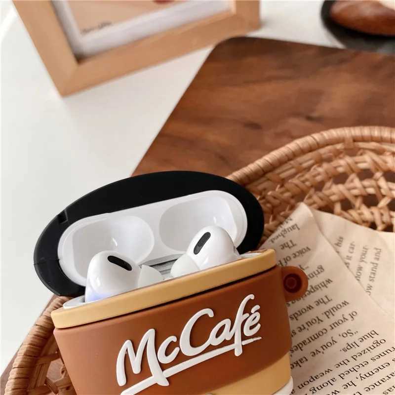 Étuis de téléphone portable 3D mignon dessin animé tasse à café étui pour écouteurs pour Airpods Pro Silicone antichoc couverture de casque pour Airpods 1 2 3 2021 boîte Coque