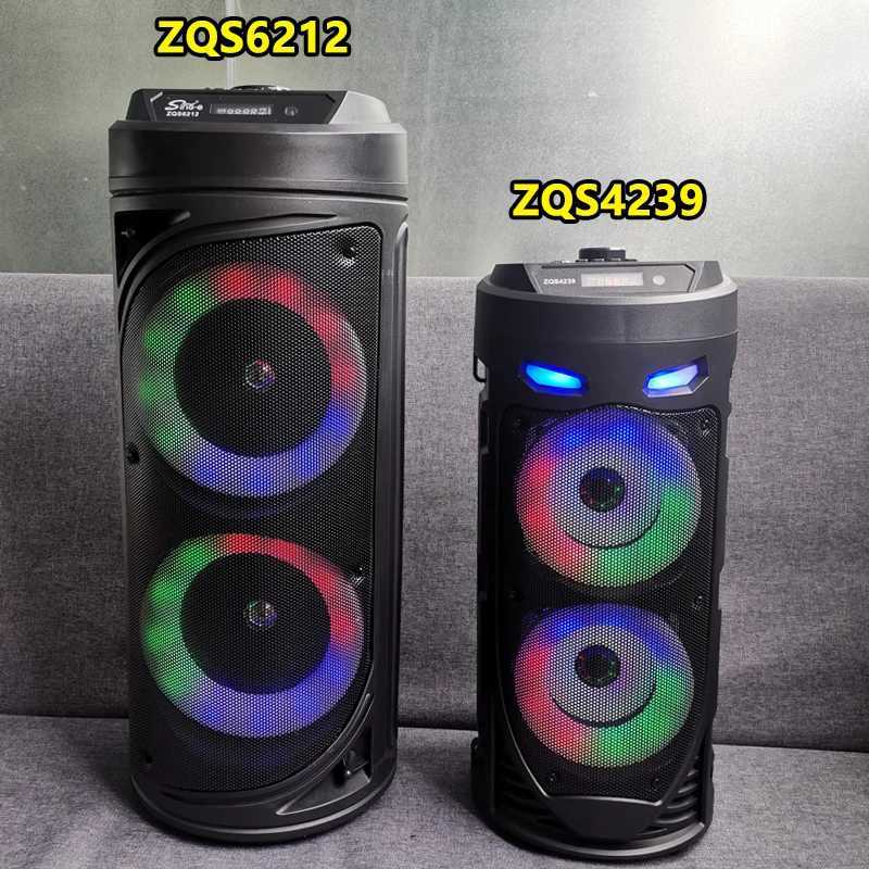 Haut-parleurs portables ZQS6212 haut-parleur Bluetooth Portable colonne sans fil grande puissance caisson de basses stéréo haut-parleurs de fête avec Microphone karaoké familial YQ240124