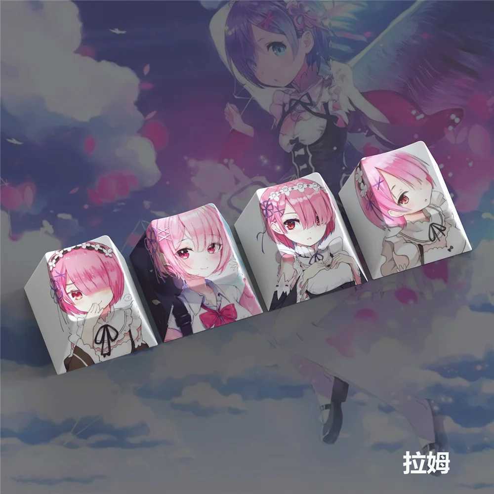 Toetsenborden Toetsenborden Japanse Anime Cartoon Keycaps Gepersonaliseerde PBT Keycaps Cherry Profile voor mechanische toetsenborddoppen Gaming Decoratie YQ240123