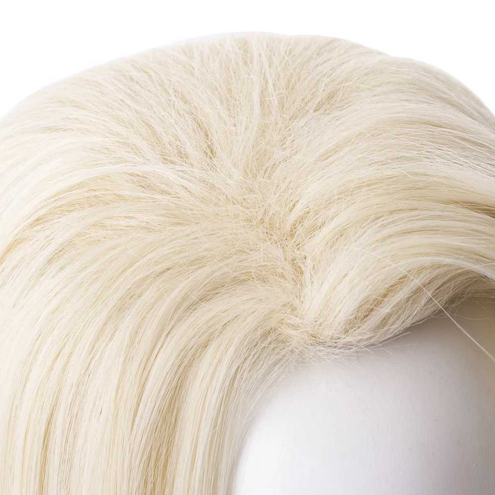 Parrucche Cosplay Spedizione veloce Parrucca Anime Elsa Parrucca adulti Principessa Cosplay Parrucca Elsa 65 cm Parrucca diritta resistente al calore capelli sintetici Parrucca feste di HalloweenL240124