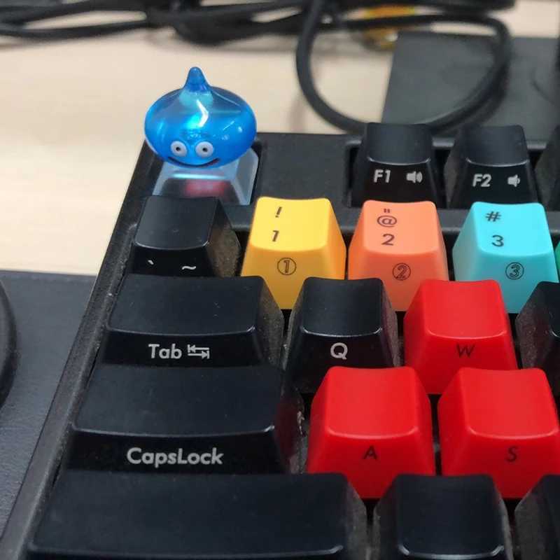 Keyboards Cartoon Anime Slime Keycap DSA Ball Cap For Mechanical Keyboard Transparent Backlit Personalized Custom Keycap YQ240123