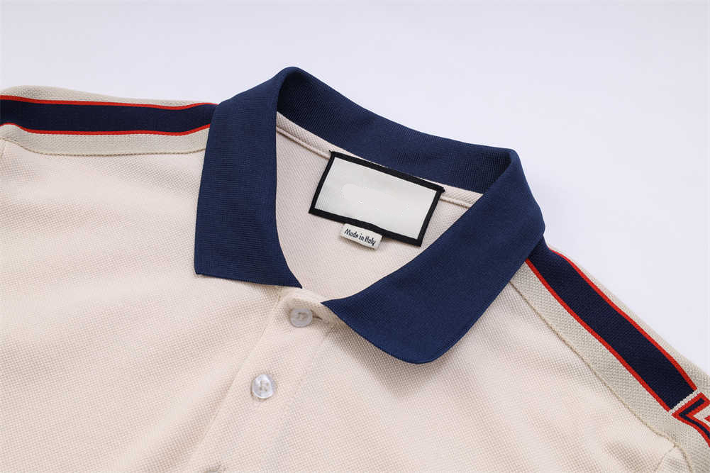 Designer men's polo shirt Pattern T-shirt Fashion short sleeve Emphasis embroidered snake garter printed pattern clothing Clothing black and white M-XXXL