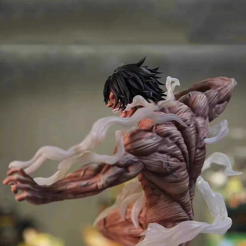 Action Toy Figures Anime Attack på Titan Figure Shingeki No Kyojin Figurine Eren Jaeger Action Figurer Giant Model PVC Statue Collection Toy Gifts