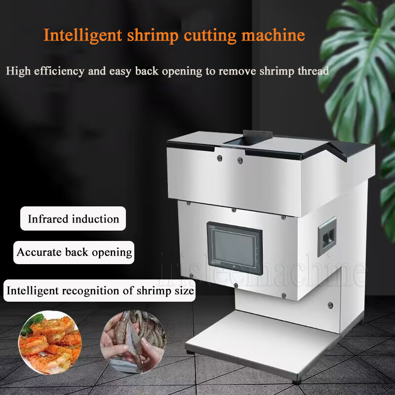 Electric Shrimp Back Opening Removing Line Machine Intelligent Automatic Live Shrimp Back Cutting Peeler