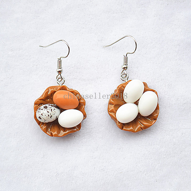 Nuevos pendientes de huevos de gallina de dibujos animados para mujeres y niñas, pendientes colgantes de simulación de huevos de gallina, accesorios de joyería de moda