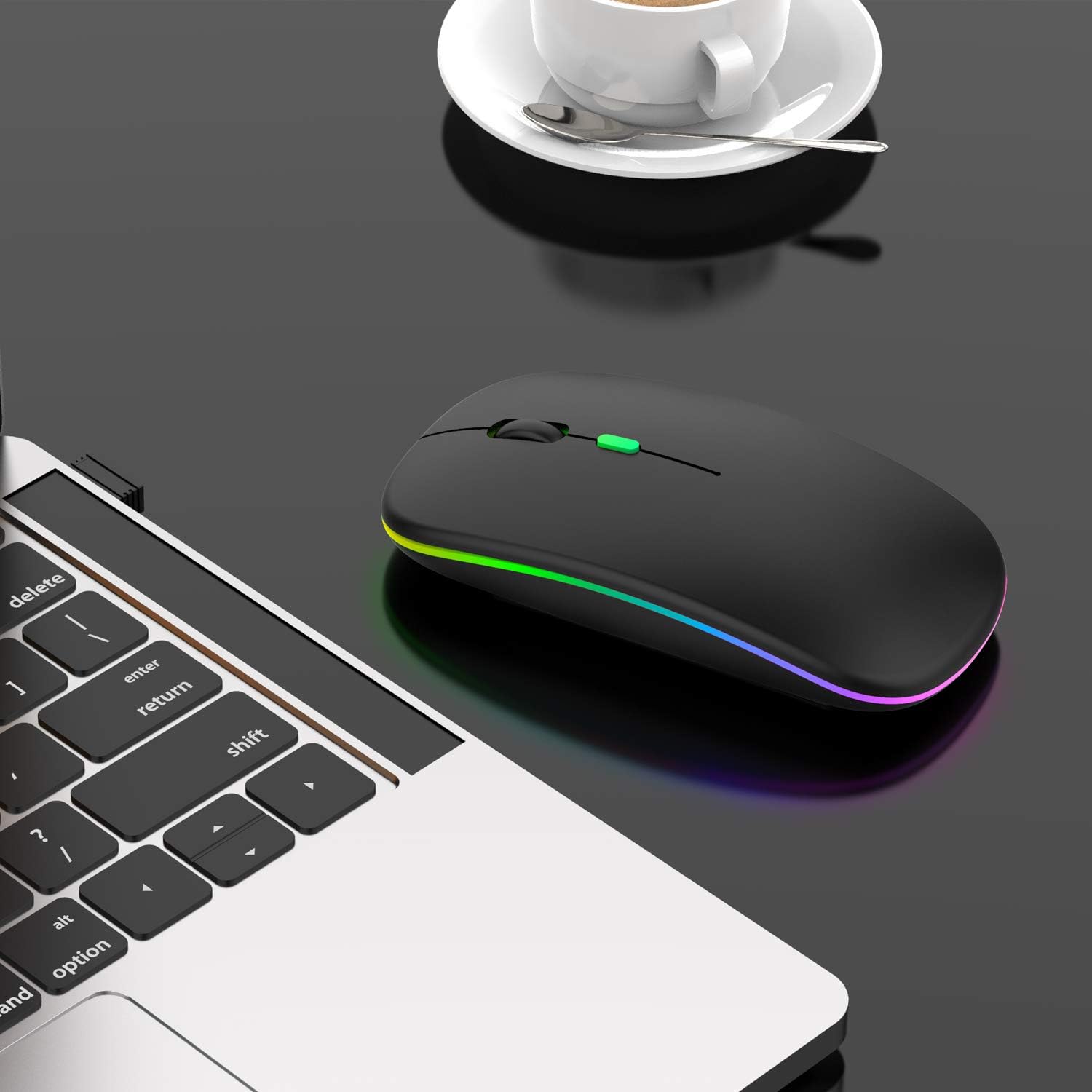 Bluetooth 5.2 dual-mode e mouse wireless ricaricabile con luce di ricarica tablet, telefono cellulare e computer, mouse USB da 2,4 g Mouse wireless Mause portatile