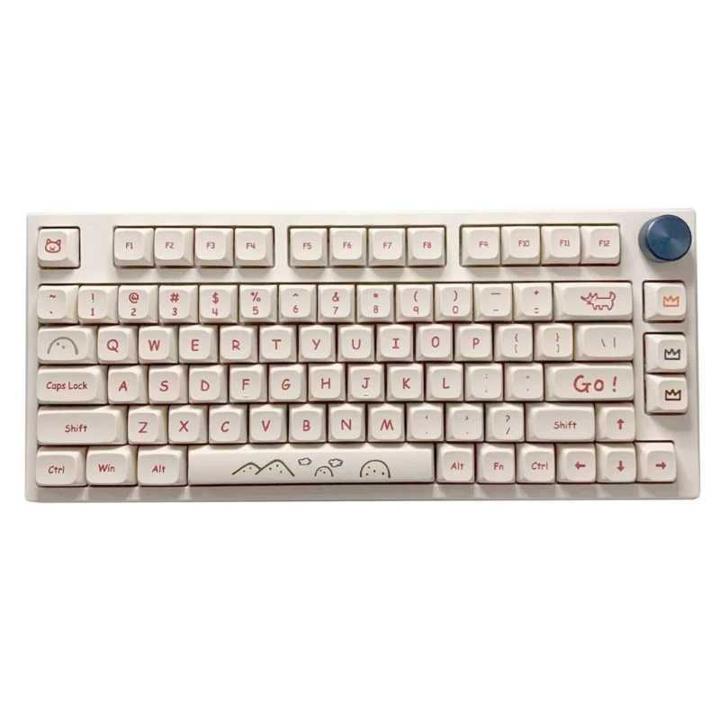 Toetsenborden Toetsenborden 131 toetsen XDA PBT Keycaps Kleurstofsublimatie Graffiti Cartoon Keycap voor mechanisch toetsenbord Cherry Mx Switch Drop Shipping YQ240123