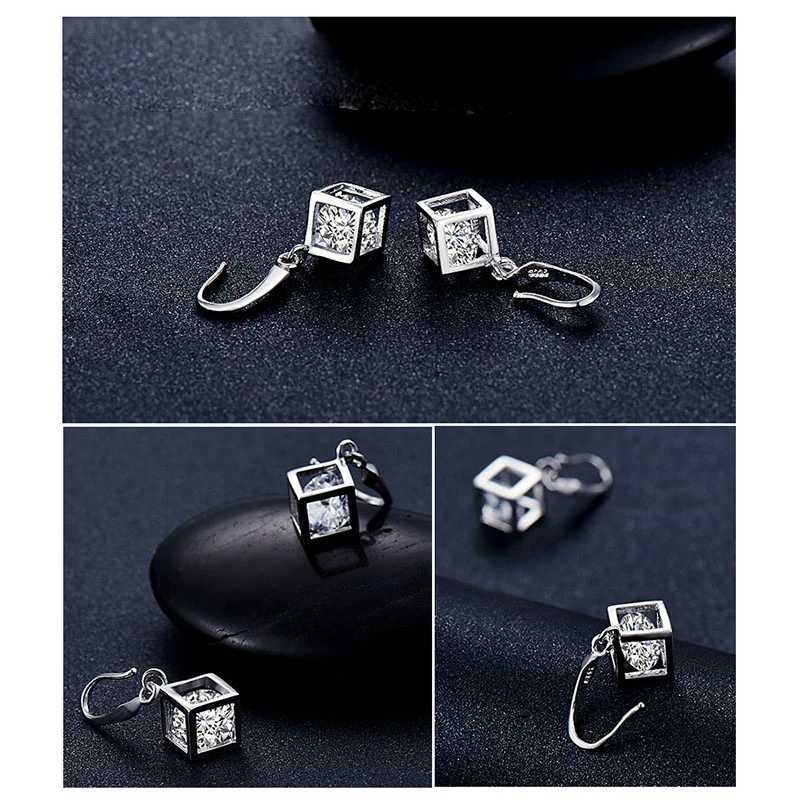 Pendant Necklaces 925 Sterling Silver Color Necklaces Earrings Jewelry Sets Hot Sale Cubic Zircon Women Girls Engagement Anniversary Accessory YQ240124
