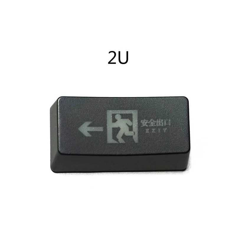 Teclados Teclados R1 2.0U Backspace Excluir Keycap Saída Segura Brilhar Através de Keycaps ABS Gravado YQ240123